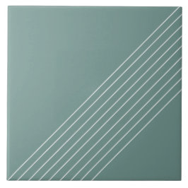 Azulejo De Cerâmica Elegante Geométrico Chic Tendência em Verde Sage