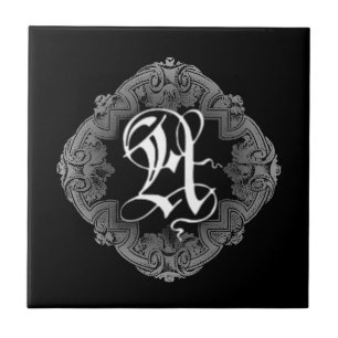 Azulejo De Cerâmica Elegante Inicial Góthica A