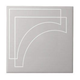 Azulejo De Cerâmica Elegante Moderno Geométrico Branco e Cinza