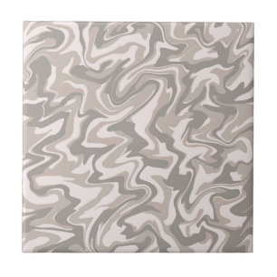 Azulejo De Cerâmica Elegante Moderno Mármore Cinza Abstrato Faixa Ondu