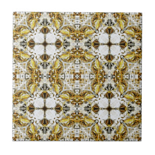 Azulejo De Cerâmica Elegante, ornamentação tradicional, amarelo-most
