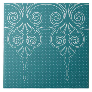 Azulejo De Cerâmica Elegante, ornamental, bolinhas, linhas, espirais