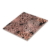 Elegante Rosa Dourada Dahlia Floral