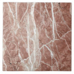 Azulejo De Cerâmica Elegante, Rosa e mármore branco<br><div class="desc">Elegante,  rico veinava rosa escuro e mármore branco cremoso. Nota: A aparência de mármore e pedra foi alcançada digitalmente. Nenhum mármore usado no fazer deste produto.</div>