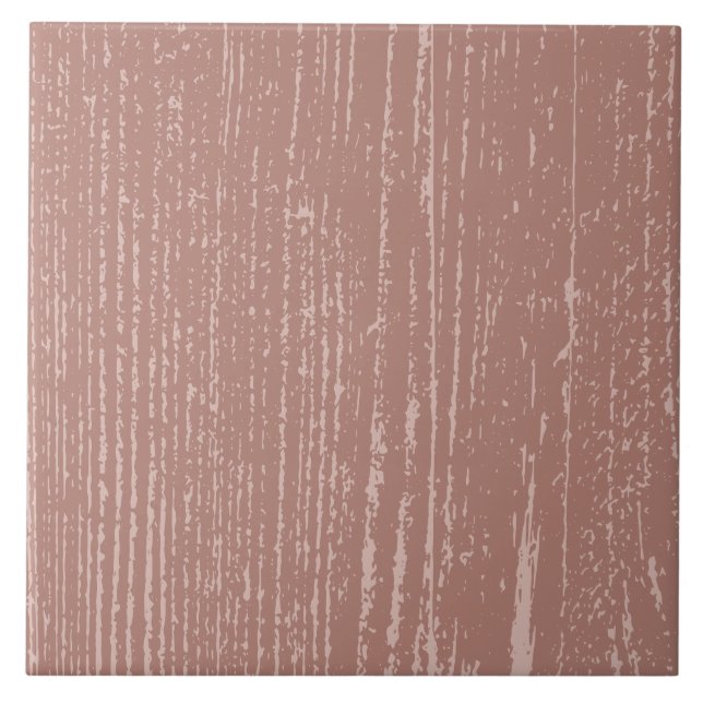 Azulejo De Cerâmica Elegante Rosy Brown Wood Grain (Frente)