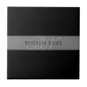 Azulejo De Cerâmica Elegante Roteiro Editável Nome Empresarial/outro T