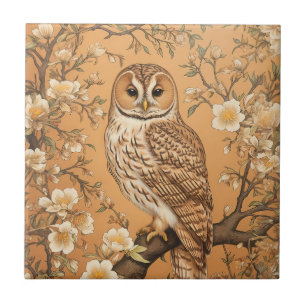 Azulejo De Cerâmica Elegante Tawny Owl William Morris Inspirou