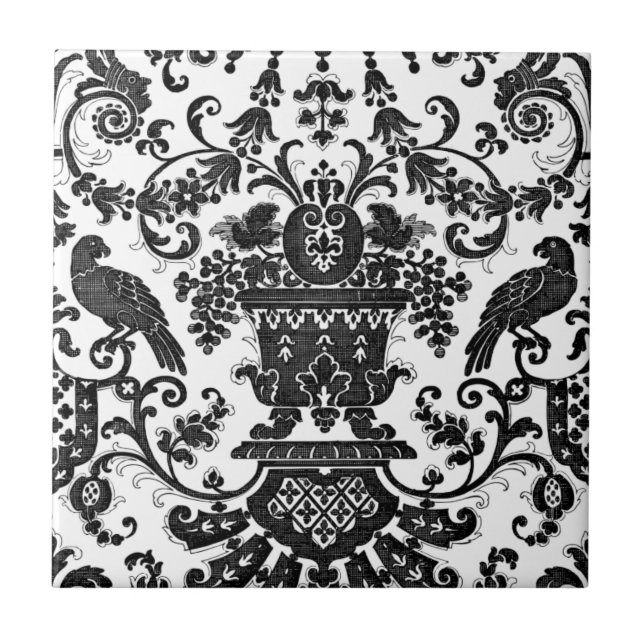 Azulejo de cerâmica Elegante vintage (Frente)