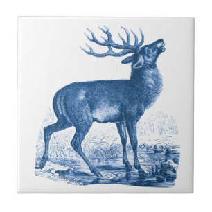 Azulejo De Cerâmica Elegante Vintage Blue Veer