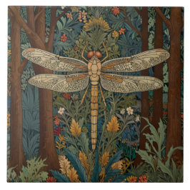 Azulejo De Cerâmica Elegante vintage dragonfly art boho chic botanic