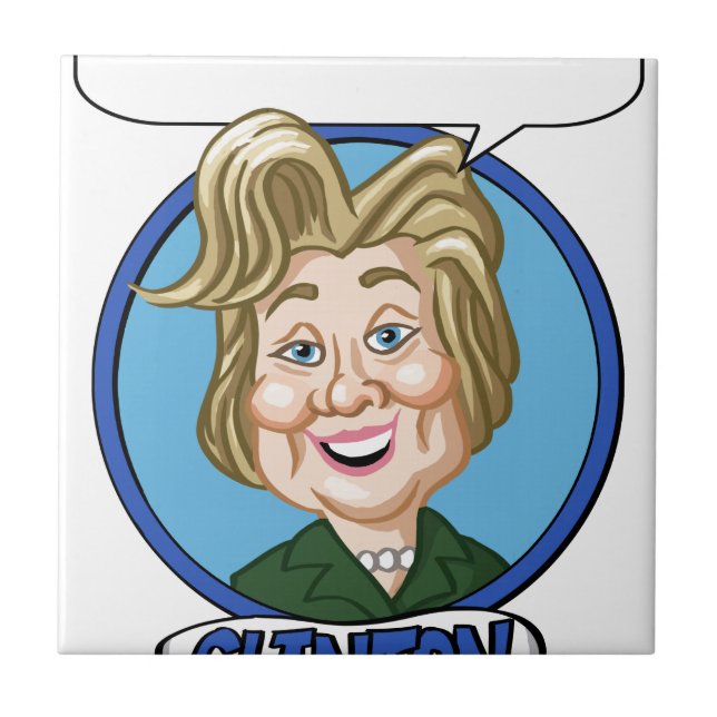 Azulejo De Cerâmica Eleição 2016 de Hilary Clinton (Frente)