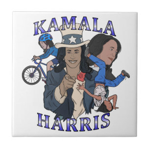 Azulejo De Cerâmica Eleição de Estilo de Rap Bootleg Kamala Harris