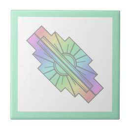 Azulejo De Cerâmica Elemento solar de deco da arte em pastos macios