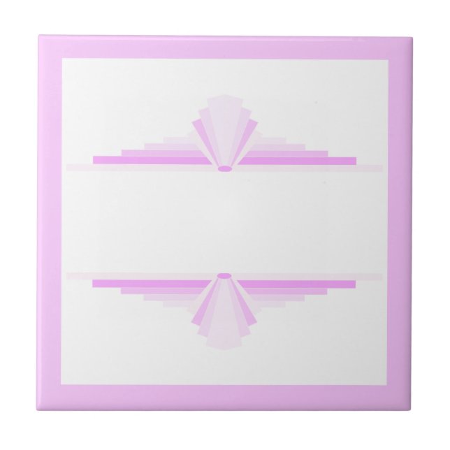 Azulejo De Cerâmica Elementos da arte deco a rosa (Frente)