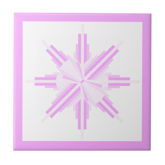 Azulejo De Cerâmica Elementos da arte deco a rosa (Frente)
