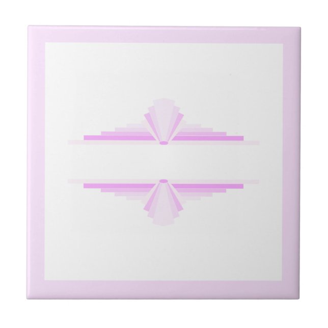 Azulejo De Cerâmica Elementos da arte deco a rosa (Frente)