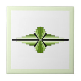 Azulejo De Cerâmica Elementos de deco da arte em verdes mosquitos