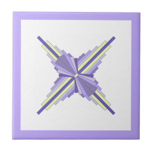 Azulejo De Cerâmica Elementos de deco de arte em limão e roxo