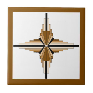 Azulejo De Cerâmica Elementos de deco de arte em tons escuros e claros