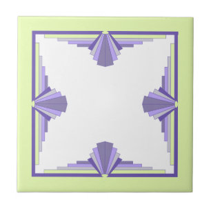 Azulejo De Cerâmica Elementos de deco de arte em uva, limão e lilac