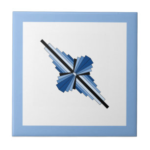 Azulejo De Cerâmica Elementos de decoração de arte em azul, marinho 