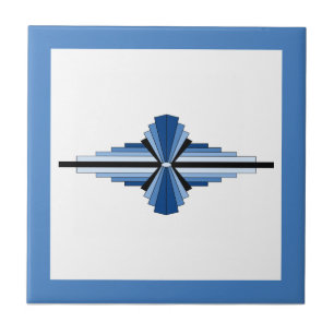 Azulejo De Cerâmica Elementos de decoração de arte em azul, marinho e