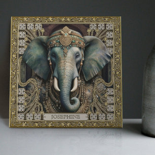 Azulejo De Cerâmica Elephant Spirit Carpetpunk Jewels Altarpiec