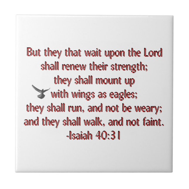 Azulejo De Cerâmica Eles essa espera em cima do senhor (Frente)