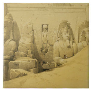 Azulejo De Cerâmica Elevação dianteira do grande templo de Aboo Simb