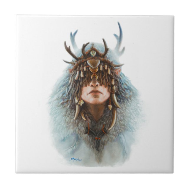 Azulejo De Cerâmica Elf Shaman (Frente)