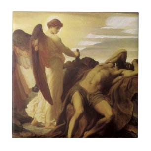 Azulejo De Cerâmica Elijah na Natureza por Lord Frederic Leighton