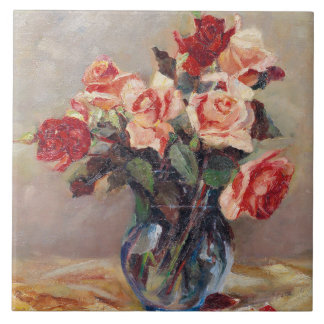 Azulejo De Cerâmica Elizabeth J. Grafin von Attems Stilllife com Ros