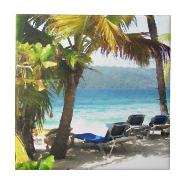 Azulejo De Cerâmica Em algum lugar no paraíso (Frente)