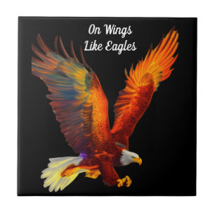 Azulejo De Cerâmica Em Asas Como Eagles Isaiah Bíblia Verse