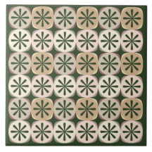 Azulejo de cerâmica em fatias verdes