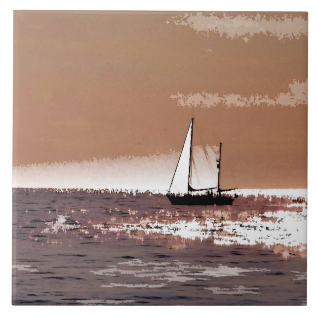 AZULEJO DE CERÂMICA  EMBARCAÇÕES DE NAVEGAÇÃO (Frente)