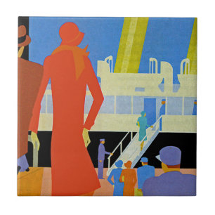 Azulejo De Cerâmica Embarque do art deco