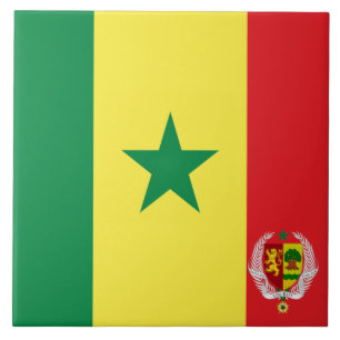 Azulejo De Cerâmica emblema de bandeira do Senegal