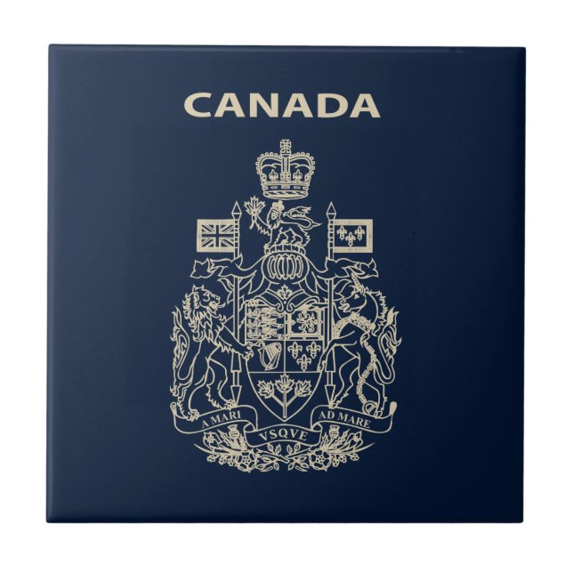 Azulejo De Cerâmica emblema nacional do Canadá (Frente)