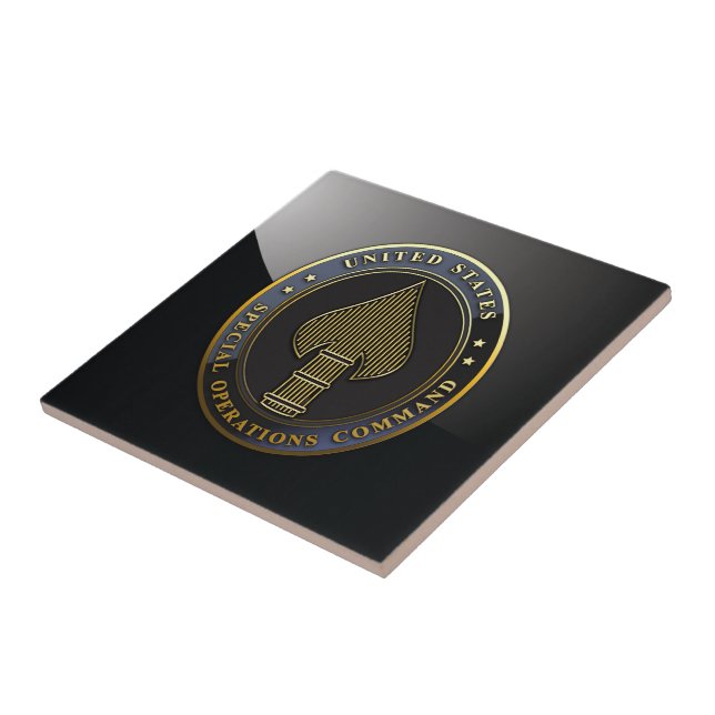 Azulejo De Cerâmica Emblema USSOCOM (Lateral)