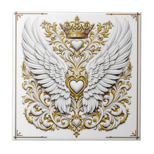 Azulejo De Cerâmica Embraço de Ouro Cortado