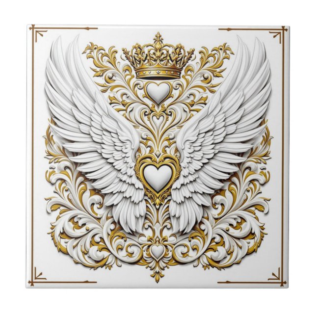 Azulejo De Cerâmica Embraço de Ouro Cortado (Frente)