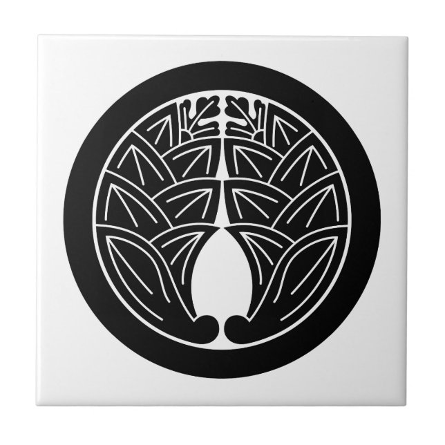 Azulejo De Cerâmica Embrulhando gingers japoneses em círculo (Frente)