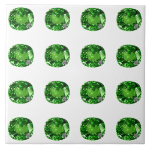 Azulejo De Cerâmica Emerald Gemstone, Verde