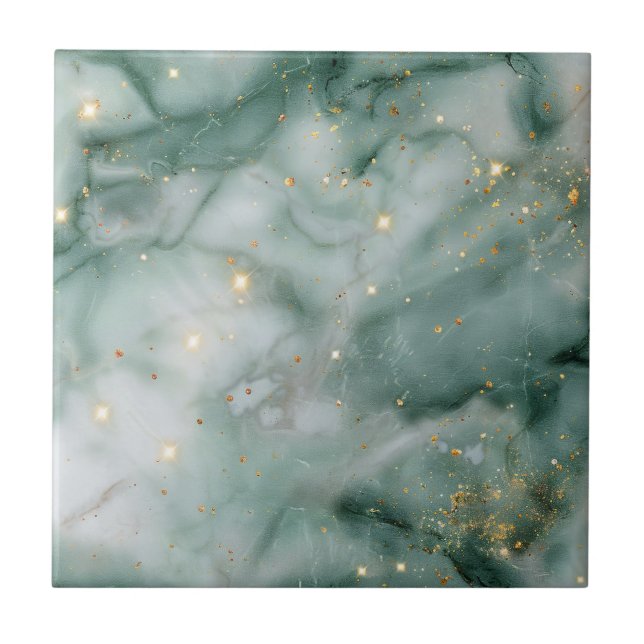 Azulejo De Cerâmica Emerald Marble Galaxy (Frente)