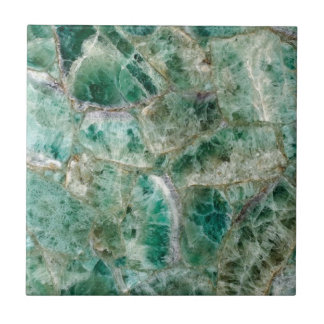 Azulejo De Cerâmica Emerald Marble Green Quartz Crystal Gemstone Impre
