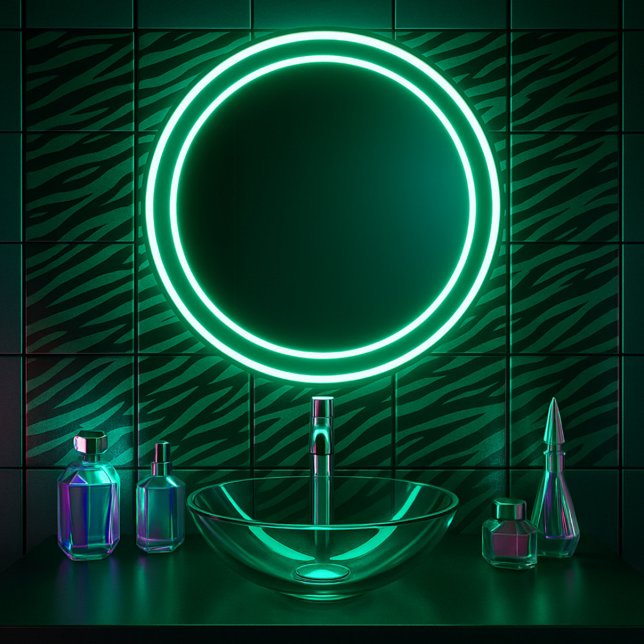 Azulejo De Cerâmica Emerald Wild Glam Zebra Stripe (Criador carregado)