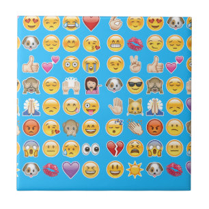Azulejo De Cerâmica emoji azul