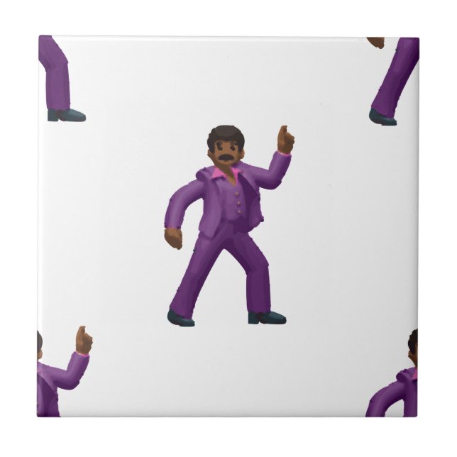 Azulejo De Cerâmica Emoji Dancing Man (Frente)
