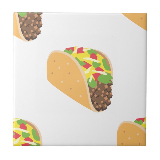 Azulejo De Cerâmica emoji taco (Frente)